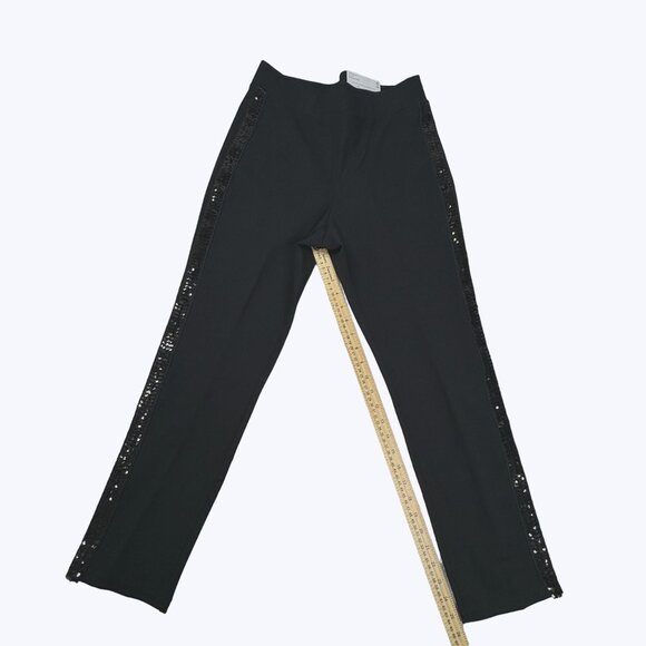 Liz Claiborne Pants - Liz Claiborne NEW Straight Leg‎ Black Pants Size PM Side Sequins